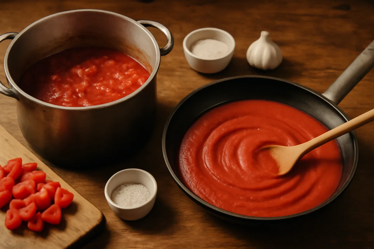 Come fare la salsa di pomodoro per pizza senza acidità? Il passaggio della doppia cottura